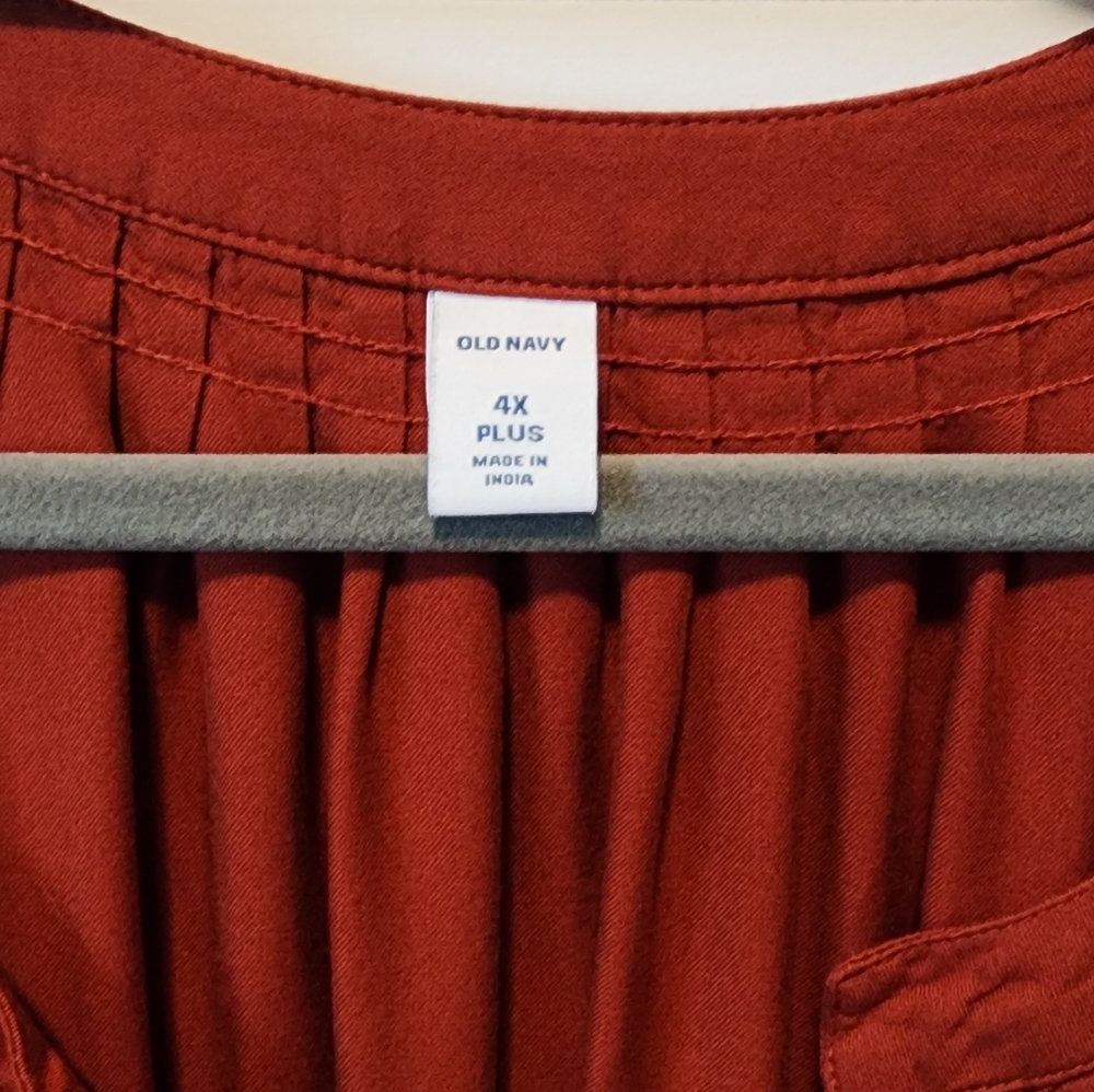 Old Navy Rust Long Sleeve Dress - Picture 2 of 4